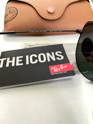 Ray-Ban Black Polarized Avaitor Sunglasses 58mm Unisex thumbnail 6