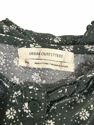 Urban Outfitters Dark Green Romper with white flower detail 🌸 thumbnail 3