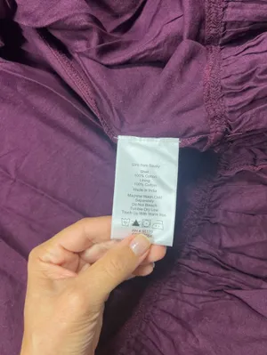 Strapless Purple Dress with Gold Embroidery thumbnail 2