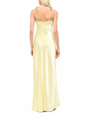 Staud Cadence Dress in Key Lime Butter Yellow 6 thumbnail 7