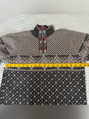 Vintage Y2K Woolrich Fair Isle 1/4 Quarter Zip Sweater Womens Large Gray Beige thumbnail 8