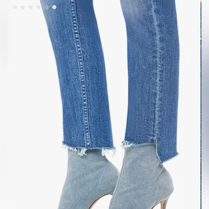 Mother High Waisted Ankle Step Fray Jeans in Loafers and Lassos thumbnail 4