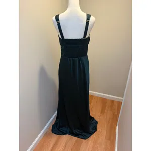 Show Me Your MuMu Lana Maxi Dress Deep Emerald Luxe Satin size Large thumbnail 4