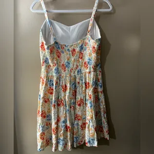 Derek Heart Floral Tiered Button-Front Maxi Dress in Multicolor Size Large thumbnail 2