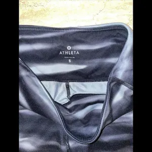 ATHLETA Capri Cropped Pants‎ Athletic Yoga Run Black Gray S thumbnail 2