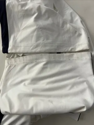 SPLITS59 Maxie Rigor Track Pant Wide Leg in White / Indigo Blue Small $178 thumbnail 6