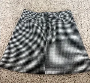 John Galt Mini Skirt Womens One Size Black Gingham Excellent A-Line Checkered thumbnail 1