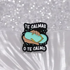 Anime Inspired Metal Pin with Hand-Held Slippers Design Cute‎ Collar Pin thumbnail 4