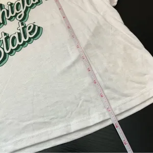 Bella Canvas White Michigan State Crop‎ Top Medium NWT thumbnail 8