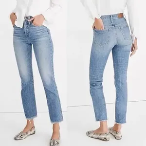 NWT Madewell The Perfect Vintage Jeans Womens 25 Ainsworth Wash AF691‎ Raw Hem thumbnail 2