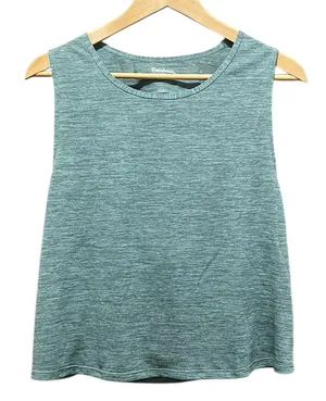Rainbeau Heathered Green Boxy Soft Tank Top‎ Size Large thumbnail 1
