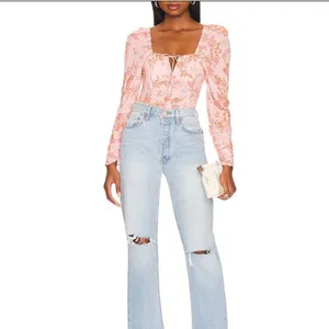 NWT * FREE PEOPLE Hillary Print Top in Pink Combo thumbnail 11