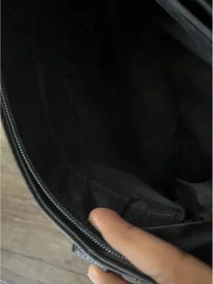 VTG Y2K Black Horsebit Hardware Shoulder Bag Genuine Leather thumbnail 9