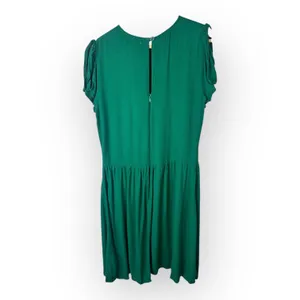 Reformation Womens size 8 Gavin Mini High Slit Flutter Sleeve Dress Green Flaws thumbnail 2