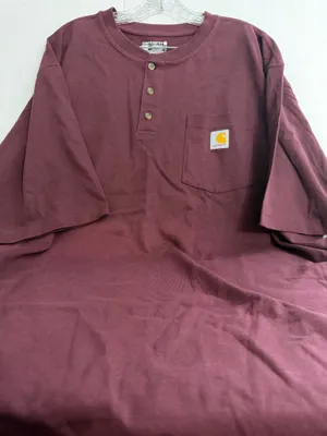 Carhartt Loose-fit Men’s Burgundy T Shirt thumbnail 1