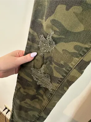 Judy Blue Skinny Camo Distressed Jeans Skinny Fit Size 9/28 Women's thumbnail 4