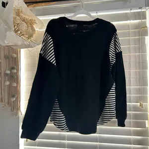 Wild West Cowgirl Western Grunge Layered Stripe Sweatshirt Top Size M new thumbnail 2