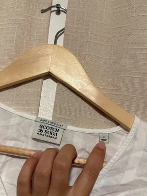 Scotch & Soda White Ruffle V-Neck Peplum Blouse thumbnail 4