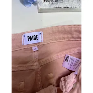 Paige Nellie High Rise Wide Leg Tie Waist Jeans Pink Raw Hem Size‎ 24 thumbnail 2