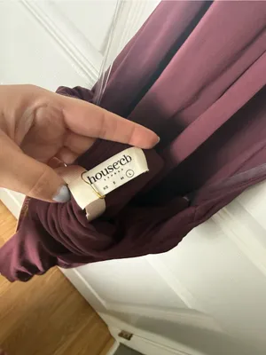 House of CB Florentina Merlot Draped Midi Dress L thumbnail 7