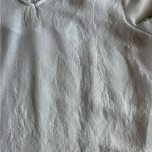 Boho Embroidered V-Neck Blouse White Lace Yoke Floral Bell Sleeve L thumbnail 4