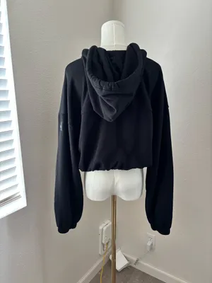 Alo Yoga Black Refresh Stadium Half Zip Hoodie (S) thumbnail 6