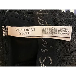 Victoria's Secret bra Bralette black lace Wireless Racerback Sz S‎ thumbnail 6