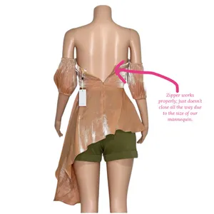 LOVERS + FRIENDS Rola Asymmetrical Off-Shoulder Top, Peach Pink, Small thumbnail 8