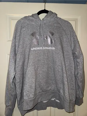 Under Armour XL Gray Fleece Pullover Hoodie Sparkle Logo thumbnail 1