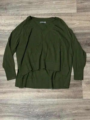 Anthropologie Gabby Long Sleeve Cropped Wool Blend Sweater Green Women’s XS thumbnail 2