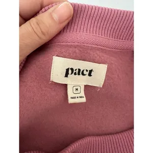 Pact Sweatshirt Dress Size M Lily‎ Desert Rose Pink Organic Cotton Fleece Line thumbnail 5