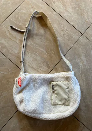 Free People Movement Slopes Cream Sherpa Sling Bag thumbnail 1