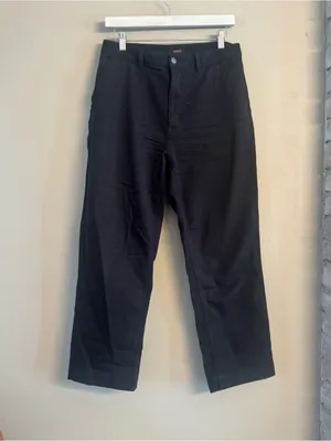 QUINCE Organic‎ Stretch Cotton Twill Straight Leg Cropped Pants thumbnail 2