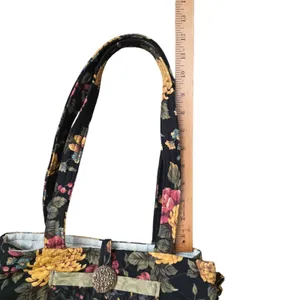 Handmade Patchwork Quilted Shoulder Bag Purse Floral Cottage Folk Grandmacore thumbnail 11