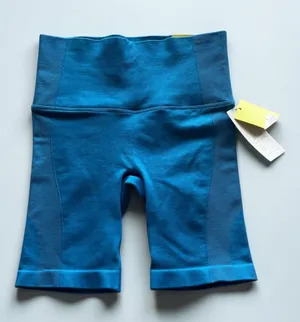 All in Motion‎ Womens High-Rise 6" Seamless Bike Shorts Blue Small NWT thumbnail 1