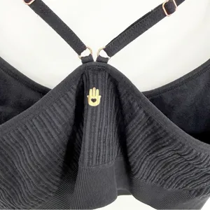 Spiritual Gangster Wide Rib Low Impact Pullover Sports Bra‎ Women's M/L Black thumbnail 5