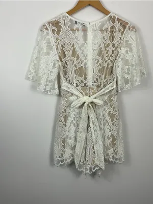 Showpo Break The Bar Playsuit Lace Romper Womens Size 8 thumbnail 2