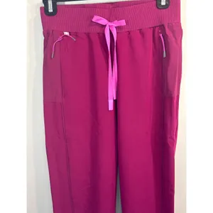 FIGS W Boston Slim Jogger Scrub Pants XS‎ Raspberry Tech Fabric Bundle of 2 NWT thumbnail 4