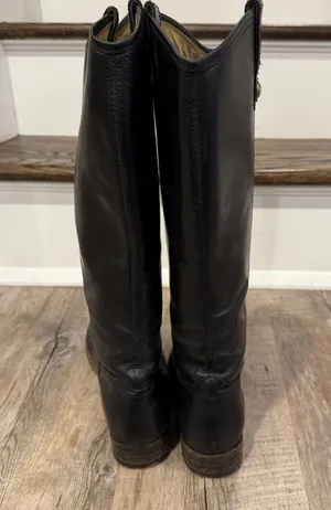 Frye Melissa Button Riding Boots Black Leather Women’s Size 8.5 Classic Tall thumbnail 9