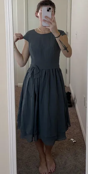 Grey midi jj’s house dress thumbnail 3