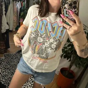 Daydreamer ACDC Graphic Print Short Sleeve Crew Neck Tee White thumbnail 3