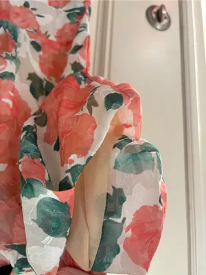 Beulah Style Floral Puff Sleeve Dress Size Large thumbnail 2