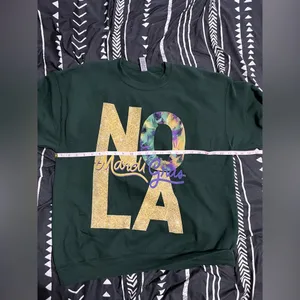 NOLA MARDI GRAS Crewneck Pullover Sweatshirt New Orleans Unisex Adult Sz L NWOT thumbnail 5