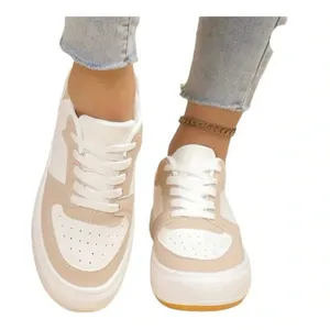Bafa Bafa Low Top Platform Sneakers Women Size 8‎ White Tan Casual Shoes thumbnail 2