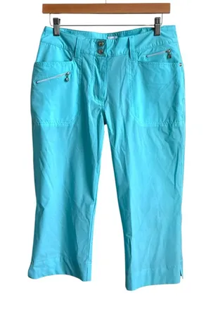 Daily Sports Miracle Capri Aqua Blue Golf Pants Women's Size 8 Stretch thumbnail 1