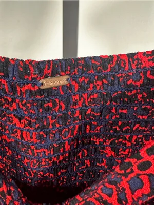 N91. Free People Red and Black Floral Mini Dress thumbnail 2