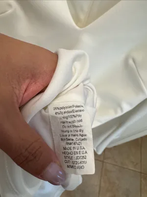 Just Me Ivory V-Neck Long Sleeve Bell Dress thumbnail 4
