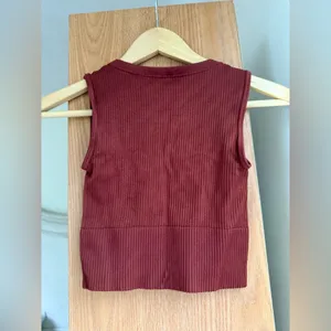 Urban Outfitters Ribbed Tank Top - Deep Red thumbnail 2