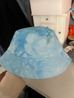 Light Blue tie dye bucket hat thumbnail 1