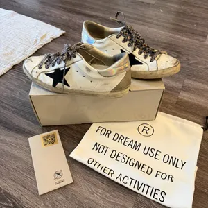 Golden Goose Superstar Mirror Heel with Black Star and Cheetah Laces thumbnail 1